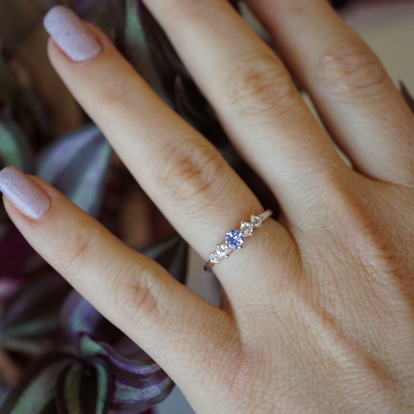 Chloe Ring - Tanzanite and White Topaz