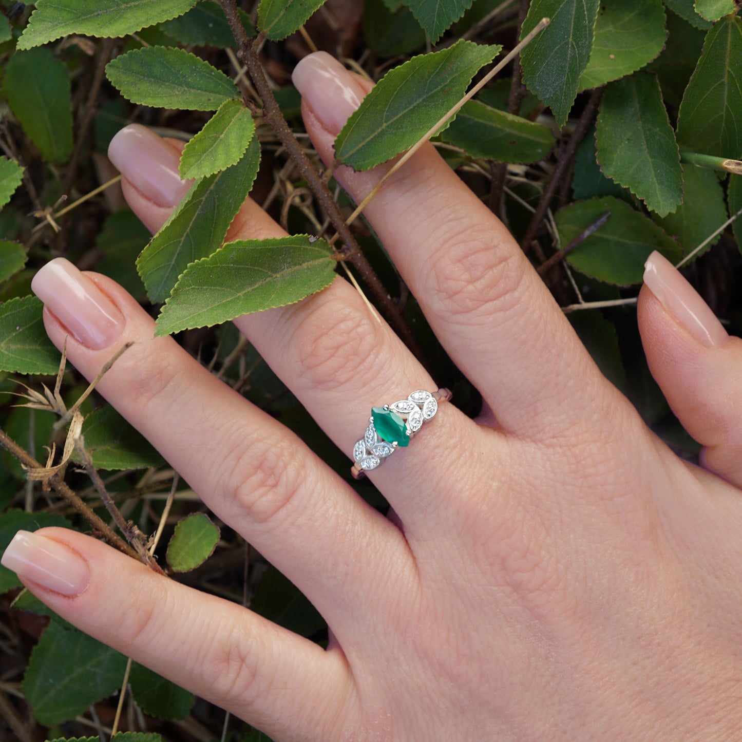 Green Witch - Green Onyx and White Topaz