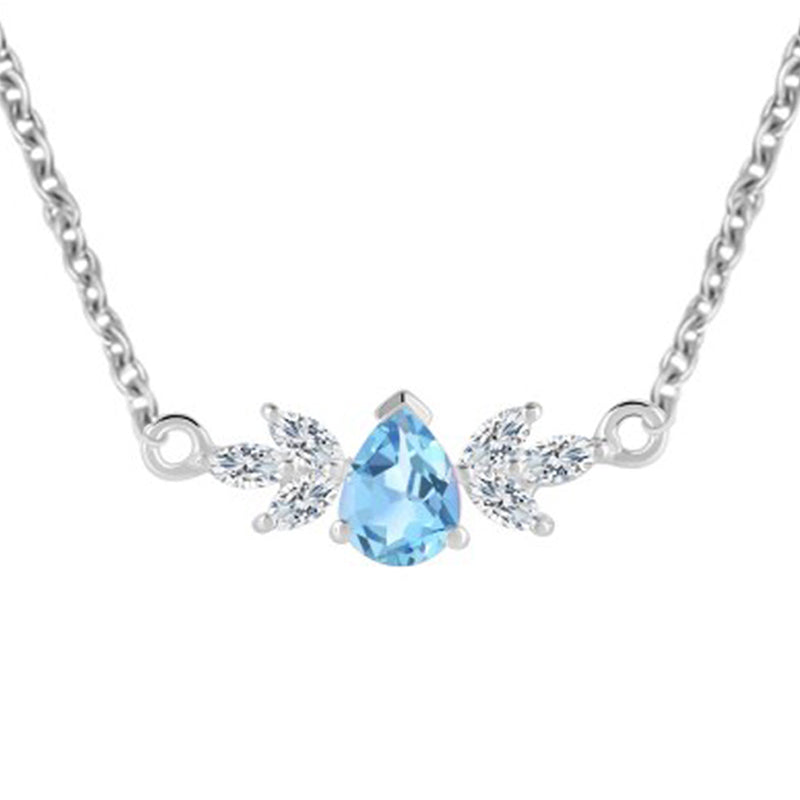 Sora Necklace - Blue and White Topaz